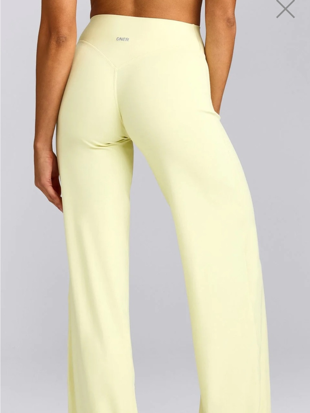 Oner Active Soft Motion Straight Leg Pants- Pastel Yellow. Regular Length